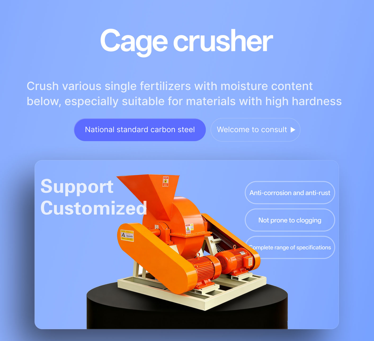 Cage crusher